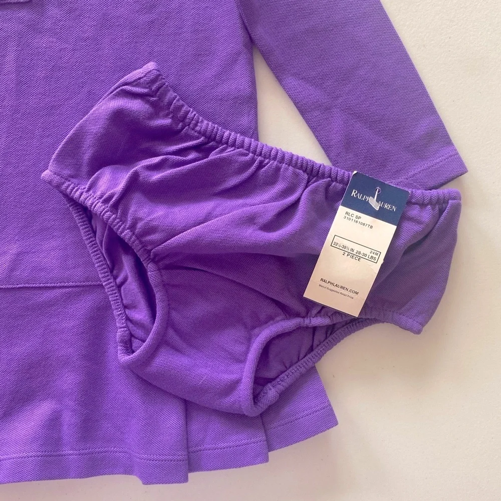 Ralph Lauren  Baby Girls Purple 2 Piece Set 24M